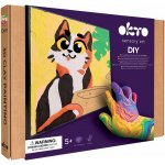 OKTO kočka s miskou – výtvarná sada malování hmotou podle čísel 29 × 29 cm – Hledejceny.cz