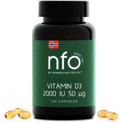 NFO Vitamin D3 2000 IU 50 µg 100 měkkých kapslí – Hledejceny.cz