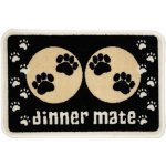 Kobereček pod misku PET REBELLION 40 x 60 cm Černý/béžový + tlapky – Hledejceny.cz