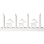 Adventní LED svícen výška 17,5 cm Star Trading Bruse bílý – Hledejceny.cz