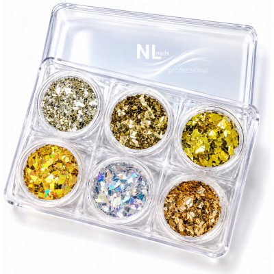NL nails professional FLAKES SET FOIL MIRROR gold – Hledejceny.cz