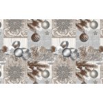 Nese plastik 848 PVC ubrus Fantastik vánoční kouličky stříbrná 140x160cm – Zboží Dáma