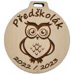 DCH Dřevěná medaile Předškolák – Zboží Dáma