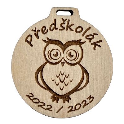 DCH Dřevěná medaile Předškolák – Zboží Dáma