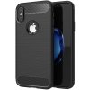 Pouzdro a kryt na mobilní telefon Apple Pouzdro Forcell CARBON Case iPHONE X černé