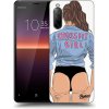 Pouzdro a kryt na mobilní telefon Sony Pouzdro Picasee silikonové Sony Xperia 10 II - Crossfit girl - nickynellow černé