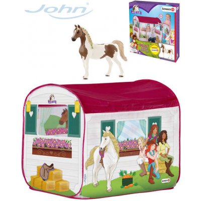 John stan domeček koňská stáj set s figurkou koníka 100 x 70 x 80 cm