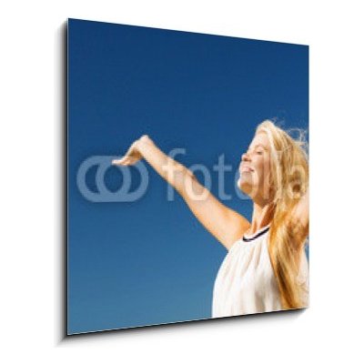 Obraz 1D - 50 x 50 cm - beautiful woman enjoying summer outdoors krásná žena se těší letní venku – Zbozi.Blesk.cz