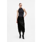 Karl Lagerfeld Sequins Fringe Skirt Black – Zboží Dáma