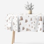 Goldea vánoční oválný ubrus z pevné bavlny beskydy 120x200 cm – Sleviste.cz