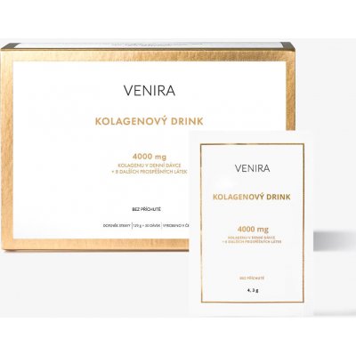 Venira kolagenový drink pro vlasy, nehty a pleť, bez příchutě, mořský kolagen, 30 sáčků – Zboží Mobilmania