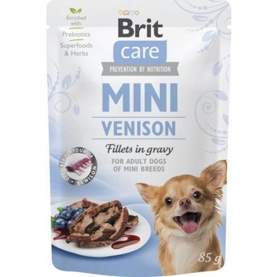 VAFO PRAHA, s.r.o. Brit Care Mini Dog kaps. Venison fillets in gravy 85 g