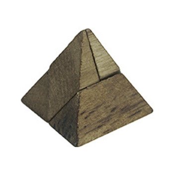 Dřevěný mini hlavolam Pyramida