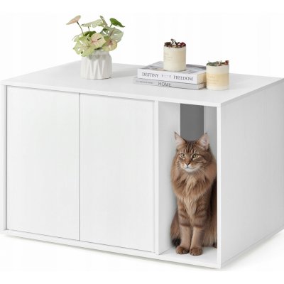 Feandrea krytá toaleta ve skříňce 80 x 50 x 50 cm – Zboží Dáma