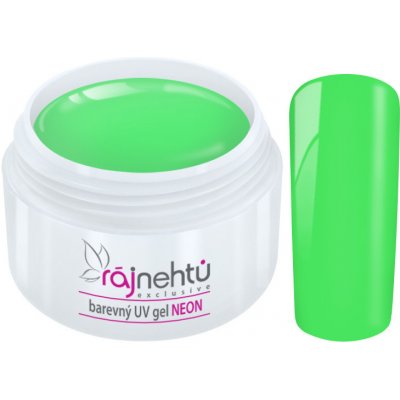 Ráj nehtů Barevný UV gel NEON Green Zelený 5 ml