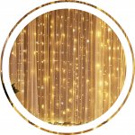 Solight LED vánoční závěs okenní 300 x mini LED časovač 8 funkcí USB stříbrný 1V10 – Hledejceny.cz