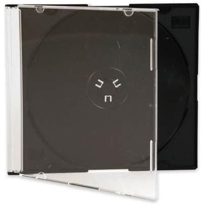 Obal na CD COVER IT slim plastový 5,2 mm Obal na CD, slim, šířka 5,2 mm, černý, jewel + tray, plastový 27036 – Zboží Živě
