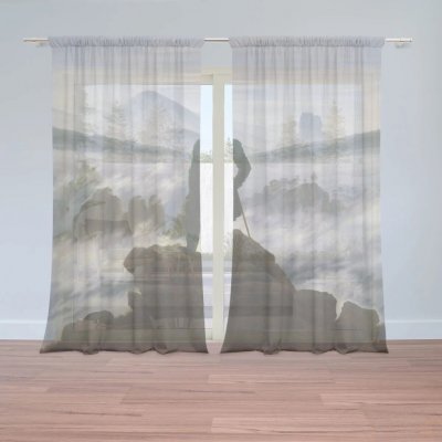 Sablio Záclony Poutník nad mořem mlhy - Caspar David Friedrich: 2ks 150x250cm – Hledejceny.cz
