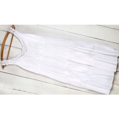 Fashionweek Boho Italy nádherné módní letní bavlněné šaty MD629 bílá – Zboží Mobilmania
