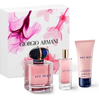 Armani My Way Dárková sada dámská parfémovaná voda 90 ml, miniaturka dámská parfémovaná voda 15 ml a tělové mléko 50 ml – Zbozi.Blesk.cz