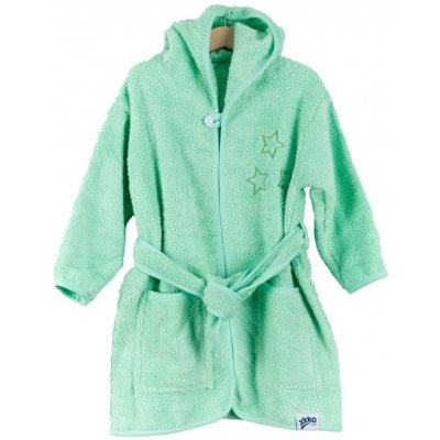 XKKO Dětský biobavlněný froté župan Organic Mint Stars – Zboží Dáma
