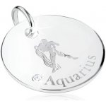 Šperky eshop Stříbrný 925 přívěsek znamení zvěrokruhu Vodnář čirý zirkon SP41.26 – Sleviste.cz