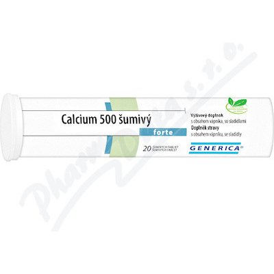 Calcium 500 šumivý forte Generica eff.tbl.20