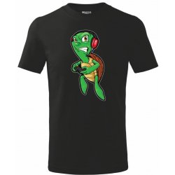 Želva pařmen tričko dětské bavlněné černá