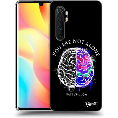 Pouzdro Picasee silikonové Xiaomi Mi Note 10 Lite - Brain - White černé – Zbozi.Blesk.cz