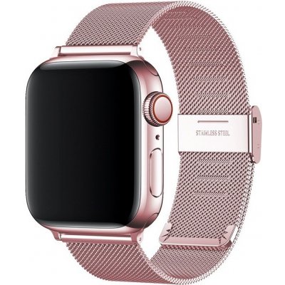 AW MILÁNSKÝ TAH SE ZAPÍNÁNÍM pro Apple Watch - Růžový Šířka uchycení řemínku: 38/40/41mm Růžová IR-AWMTH004 – Hledejceny.cz