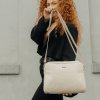 Bagind Moye Laté dámská kožená crossbody kabelka béžová