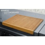 EH Excellent Houseware Bambusový kuchyňský vál, krájecí prkénko – 2 v 1 – Zboží Dáma