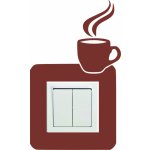 Merci-shop. Samolepka na zeď vypínač - Šálek kávy, rozměry 24 x 14 5 cm – Hledejceny.cz
