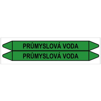 Značení potrubí, průmyslová voda,2 ks, 450 × 52 mm