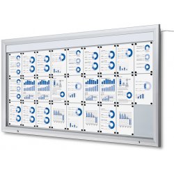 Jansen Display venkovní vitrína typu T LED osvětlení 27 x A4