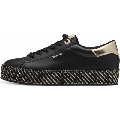 Tamaris 1-23713-42-048 dámské tenisky black gold – Sleviste.cz