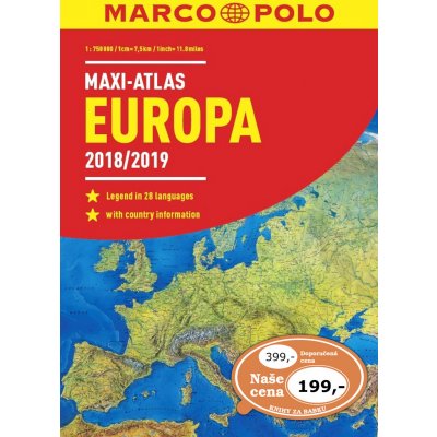 Europe 2018/19 maxi atlas 1:750 000