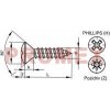 Šrouby se šestihrannou hlavou Šroub samořezný čoč.phillips DIN 7983C 4,2x32 pozink
