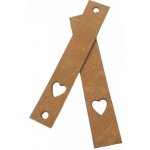 Kreatinka/CEDULKA KOŽENÁ SRDCE 70x12mm Barva: OMBRE přírodní – Hledejceny.cz