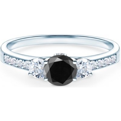 Savicki prsten Dream bílé zlato černý diamant bílé safíry DR CZD BSZ B 2
