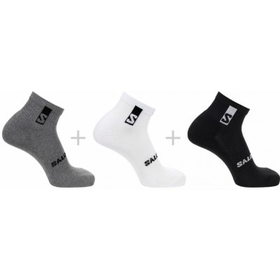 Salomon Everyday Ankle 3 Pack Black/White/Med Grey Melange – Zbozi.Blesk.cz
