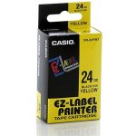 Tonery Náplně Páska Casio XR-24YW1 (Černý tisk/žlutý podklad) (24mm) – Hledejceny.cz
