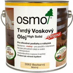 Osmo 3062 Tvrdý voskový olej Original 0,375l Bezbarvý mat