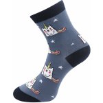 Biju dámské ponožky s potiskem UNICORN CAT NP6322 9001482-2 9001482E tmavě modré – Hledejceny.cz