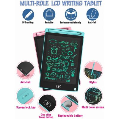 Leventi LCD psací tablet 12 palců Ochrana očí růžový – Zboží Mobilmania