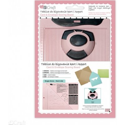 Rýhovací deska 16×21,5 cm na obálky a přání + rohová děrovačka | rýhování papíru, výroba obálek, výroba přání, pozvánky, scrapbooking, cardmaking, embosování vzorů, zaoblení rohů, knihařské tvoření – Hledejceny.cz