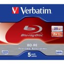 Verbatim BD-RE 25GB 2x, jewel, 5ks (43615)