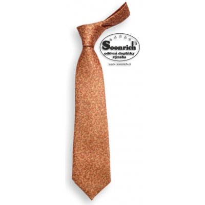 Soonrich kravata oranžová vzorovaná kvz009 – Hledejceny.cz