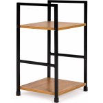 MODERNHOME - Moderní dřevěná knihovna, noční stolek, 2 police, LOFT – Sleviste.cz