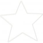 Hvězda kovová bílá na macramé 17,5cm – HobbyKompas.cz